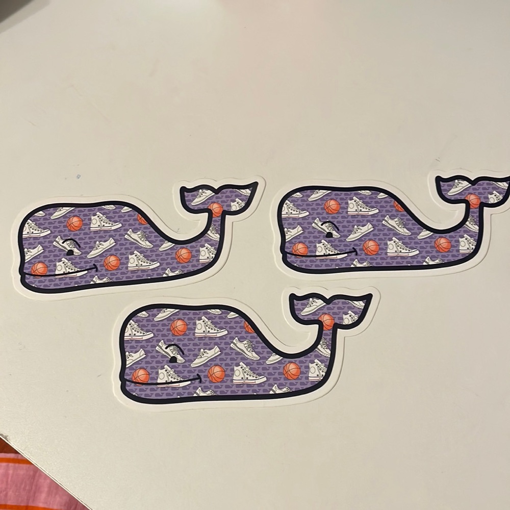 *Rare* Vineyard Vines basketball whale sticker